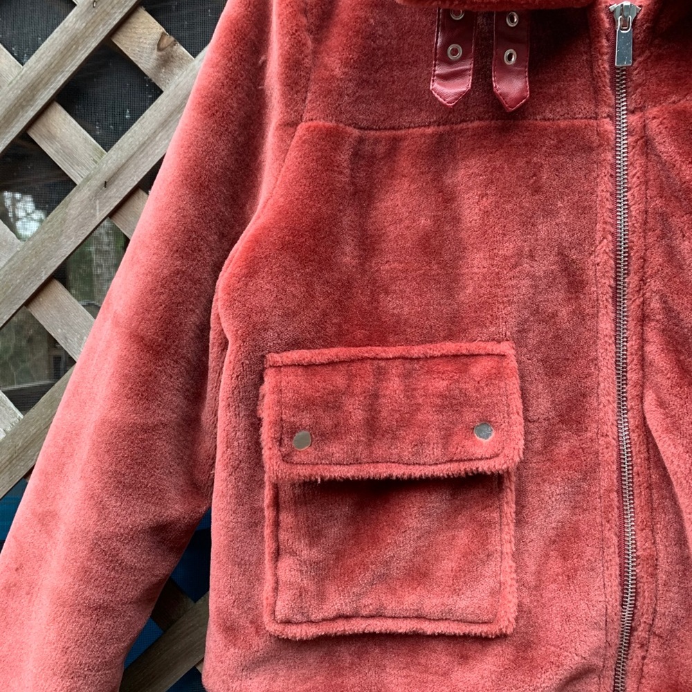 ASOS Curve Red Bomber Jacket - Picture 8 of 14